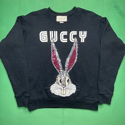 RARE! Gucci Sweatshirt AUTHENTIC Black Looney Tunes Bugs 